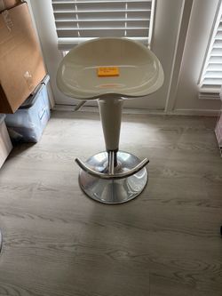 Modern Adjustable Bar Stool with Chrome Base