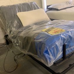Twin XL Adjustable Bed w/ Luxury Mattress 