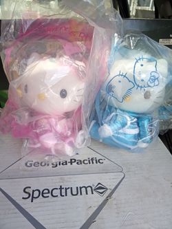 Vintage 2000 McDonald's Hello Kitty Space Wedding Plush Set - NIP/Sealed