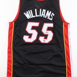 Custom signed Jason Williams “White chocolate” Custom Miami Heat Jersey