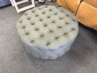 Large Round Tufted Ottoman