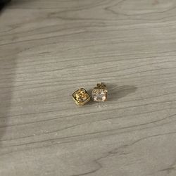 Gold plated diamond earrings