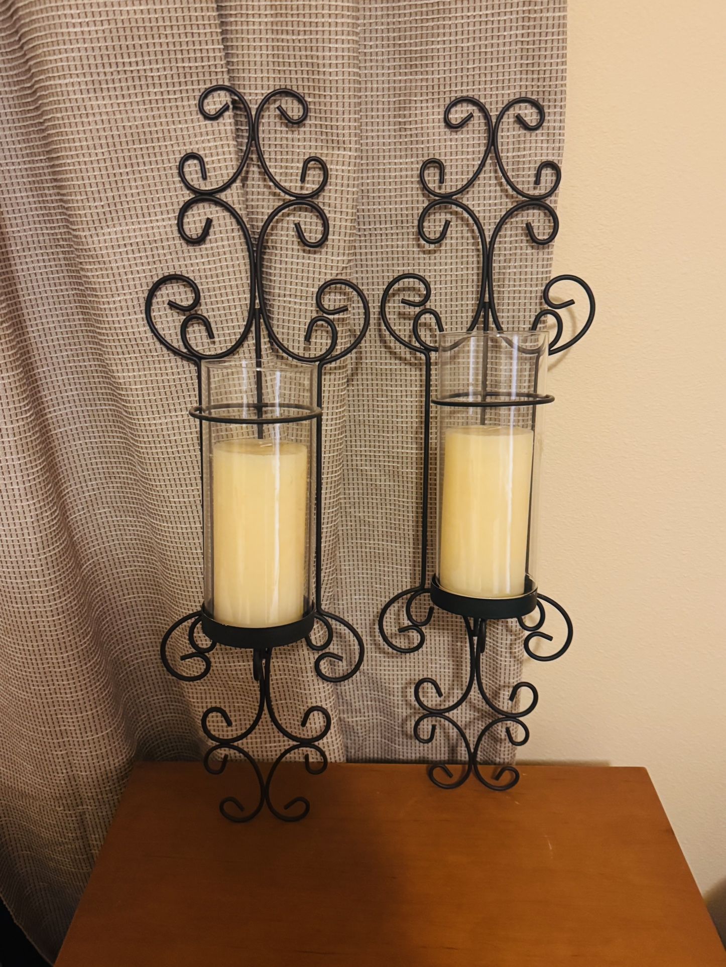 Iron Wall Candle Sconce Holder Set of 2