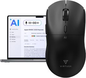 VirtusX Jethro V1 Wireless AI Mouse Voice Typing Meeting Recorder #4794E R6