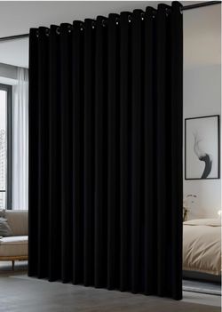 Black Curtain and adjustable rods