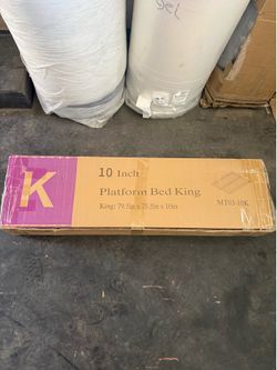 King Bed Frame 10 inch,3500 pounds support,Bilily with Steel Slat Support, Low Profile King Metal Platform Bed Frame Support Mattress Foundation, Heav