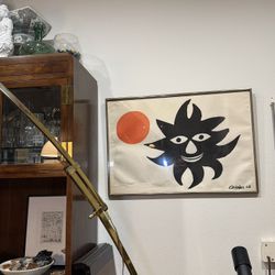 Alexander Calder, red Sun, Lithograph, Comes with COA.