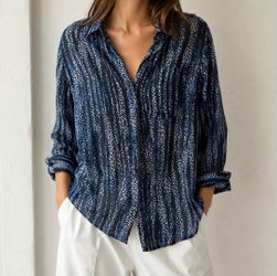 Michael Kors Sheer Printed Shirt