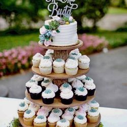 Cupcake Stand 4 Tier (50 Capacity) For Wedding, Special Event- Cupcakes Not Included