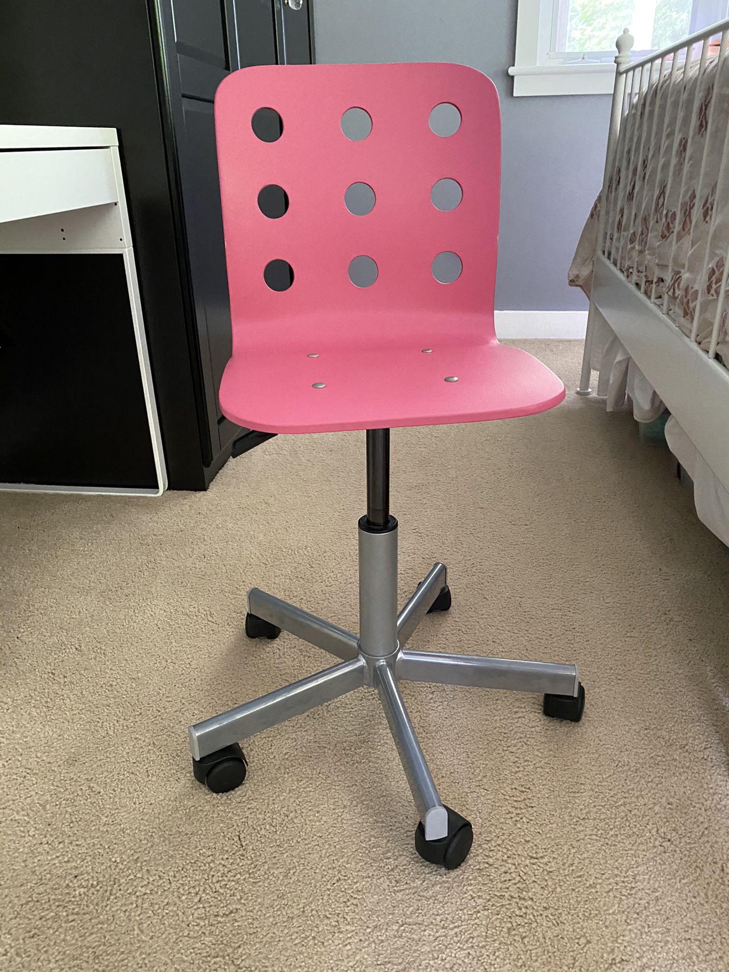 Pink IKEA JULES desk chair