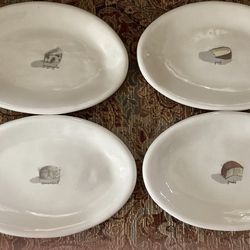 Rae Dunn 4 Cheese Appetizer Plates NWOT