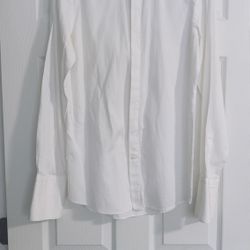 Hugo Boss Sharp Fit Dress Shirt White Long Sleeve Button Up
