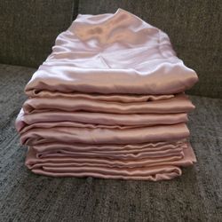 Satin Table Clothes (8, Pink) 6ft Table Size Rectangle 