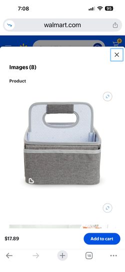 Munchkin® Portable Infant Diaper Caddy Organizer, Gray, Unisex