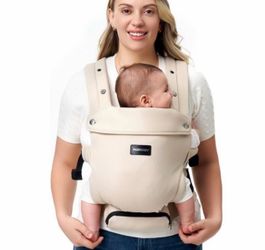 Momcozy Newborn Baby Carrier - Ergonomic, Cozy and Lightweight Carrier for 7-24lbs, Adjustable Neck Support with Sunshield, Breathable Airmesh Perfect