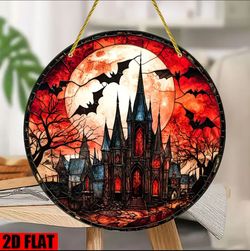Bloodmoon Cathedral — Vampire's Gothic Castle Suncatcher