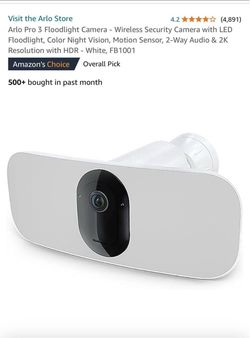 Arlo Pro 3 Floodlight Security Camera White