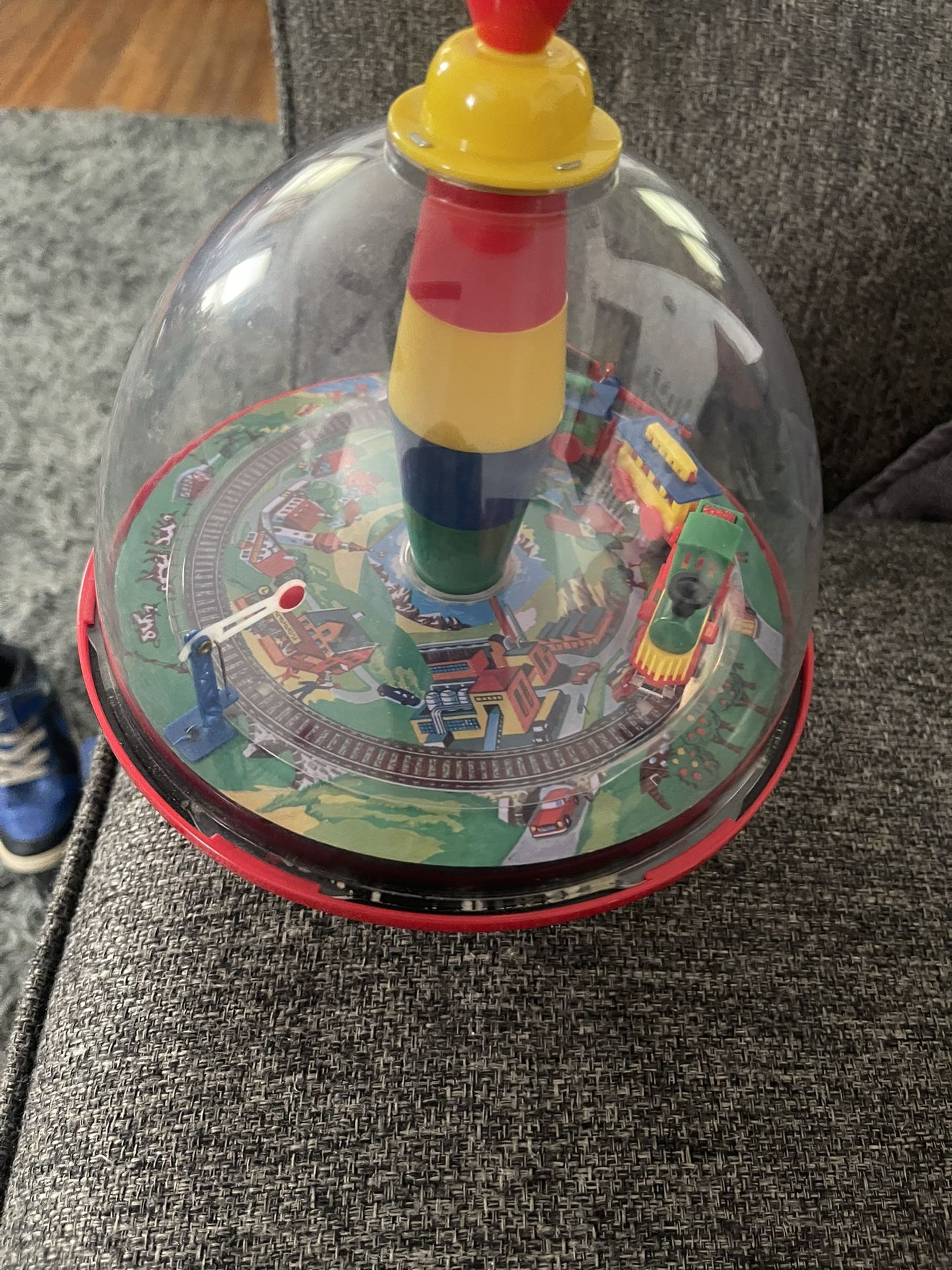 Collectible choo-choo train, spinning top with sound