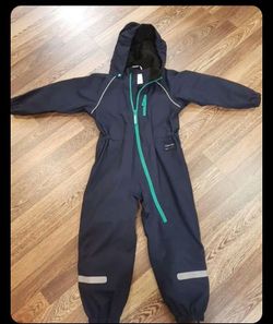 Polarn O. Pyret Boy's/ Girl's Insulated Weatherproof Overalls Suit Rain Jacket Pants 3/ 4 years top coat