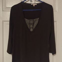 Ladies Brown Top Size Large
