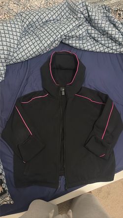 Loose fit zip-up black hoodie H&M