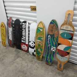 8 Skateboards 🌟 Santa Cruz Krooked Santa Monica Airlines Element Enjoi Sector9 Secto9×Fiberglass-Deck Loaded Longboard-cracked