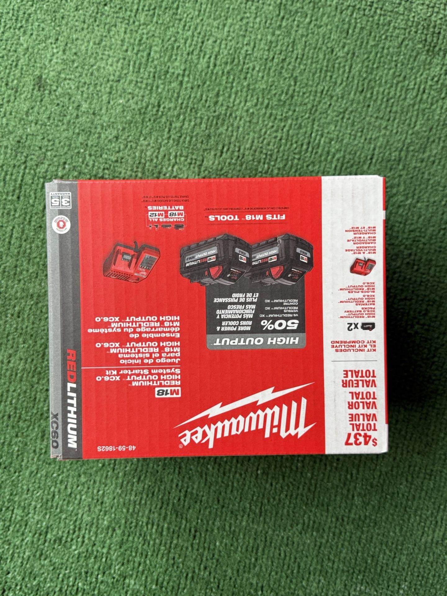 Milwaukee M18 18-Volt Lithium-Ion High Output Starter Kit with Two 6.0 Ah Battery and Charger