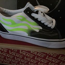 VANS Old School Green Flame
