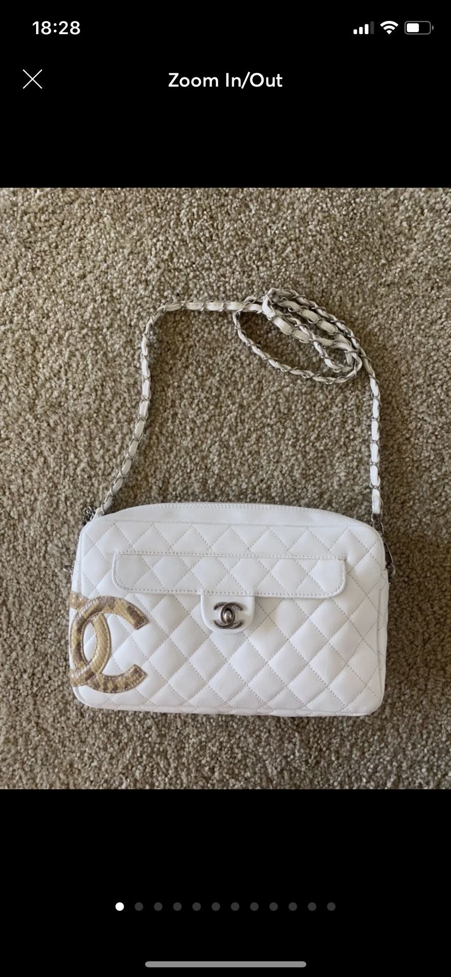 Chanel Cambon Python Quilted Ligne Flap