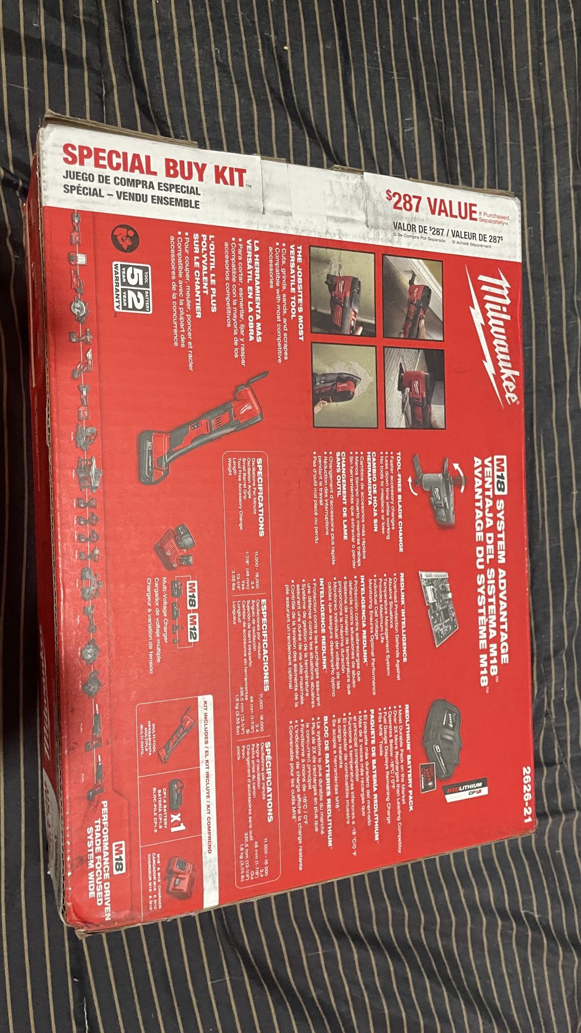 Milwaukee M18 Multi Oscillating Tool Kit With Battery New In Box