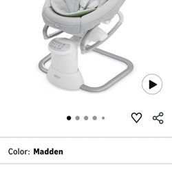 Graco Soothe My Way with Removable Rocker, Madden - Versatile Baby Swing & Portable Rocker