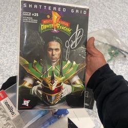 Mighty Morphin Power Rangers signed by JDF shattered grid boom Studios