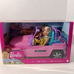 New! Barbie Jeep With Two Barbies In It! Ages 3 Plus