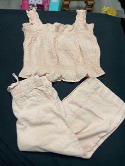 H&M girl pant set size 3/4 GOOD condition