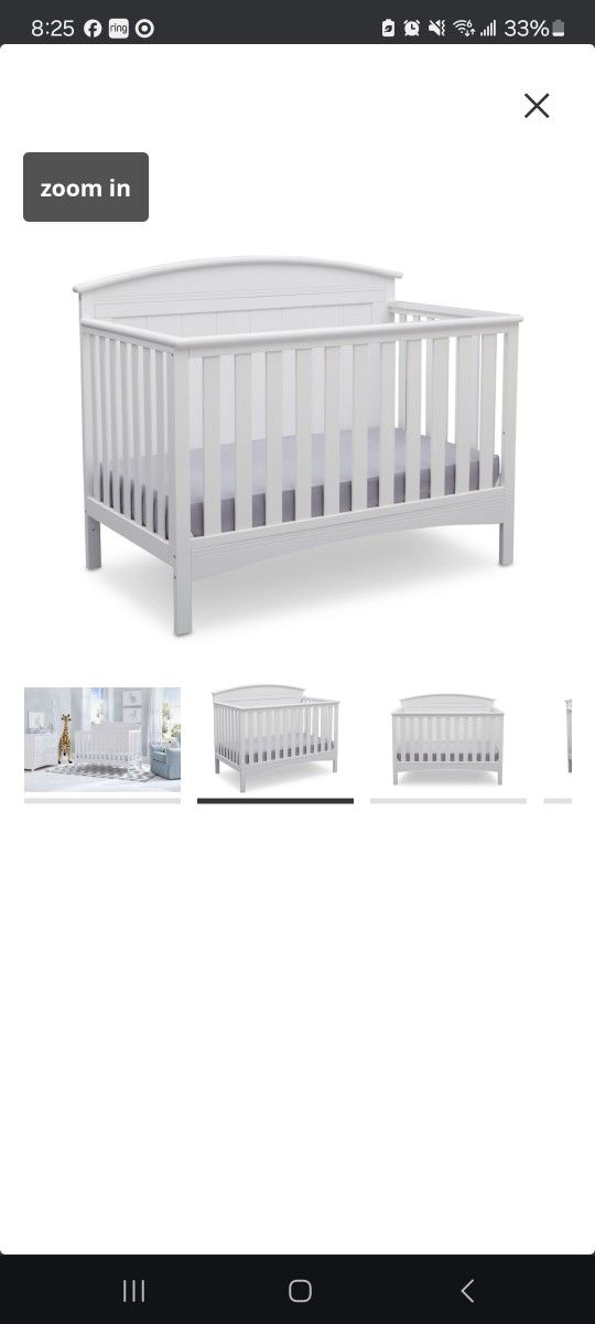 White Baby Crib