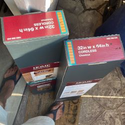 32x64” Chestnut 2 1/2” Wide Foxwoods Cordless Blind  Paid $120 For Two Will Sell For $55 Both