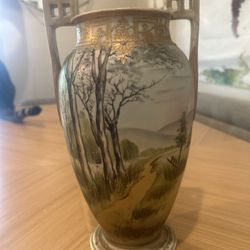Antique Hand Painted Nippon Vase