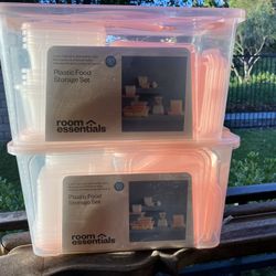 2 Sets Of Plastic Containers 