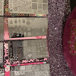 Nail Art Stamping Plates And Gel