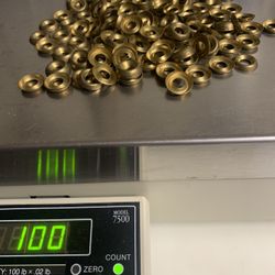 Brass color finish washers Per 100 Washers 