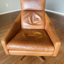 West elm Austin Leather Swivel Armchair