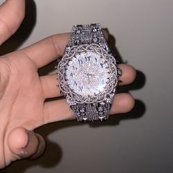ICED OUT MOISSANITE ARABIC WATCH