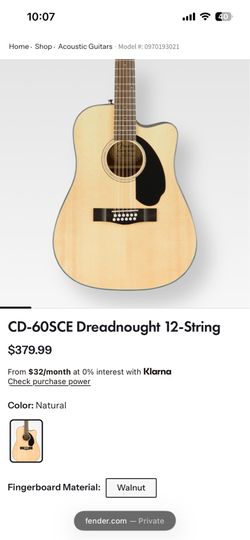 Fender 12 string guitar