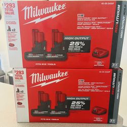 Milwaukee  New M12 Kit Includes 2-5ah Batteries And Charger $150each