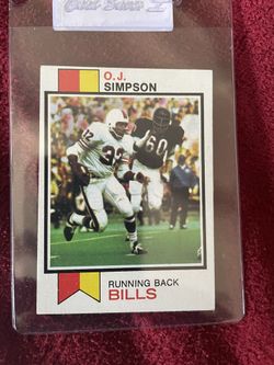 1973 OJ Simpson  & Jim Otto Nm Football Cards