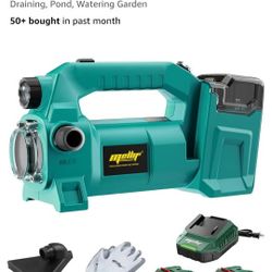 New Cordless Water Pump Compatible with Makita 18V Battery, 500GPH Brushless Transfer Pump Self Priming Pump with 2*2.0Ah Mellif Battery, 1*Charger