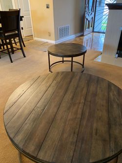 Living room tables and lamp