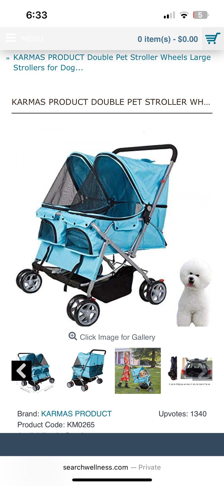 Brand new double pet stroller for $70