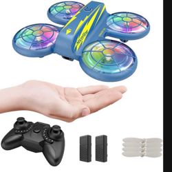 RC Drone for Kids Mini Drone with Lights Kids Drone Altitude Hold Headless Mode Stunt Drones for Kids 6-12 (Blue)