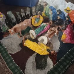 Assortment Of Nativity Scene Figures